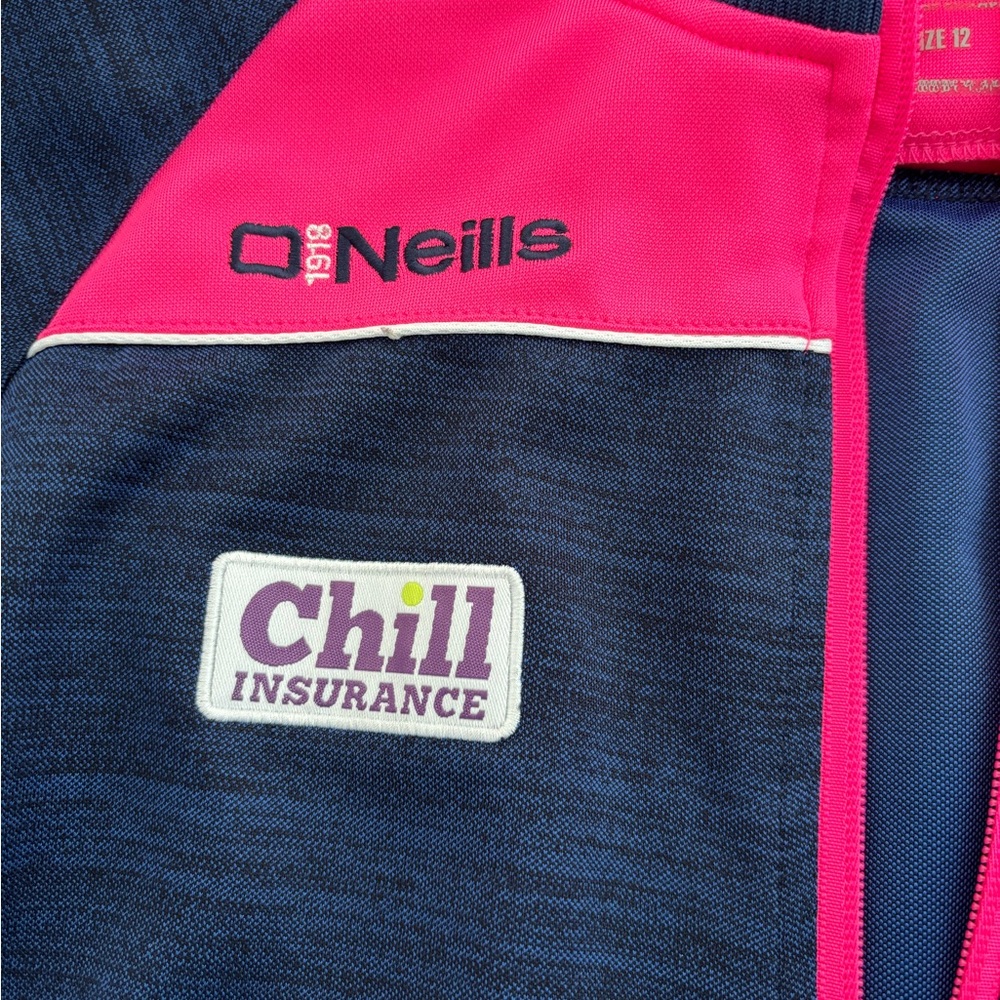 O'Neill Cork Navy and Hot Pink Athletic Zip Jacket - Picture 4 of 6